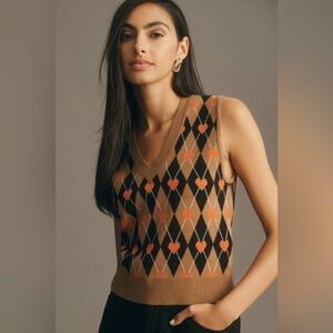 Anthropologie Maeve V-Neck Sweater Vest